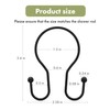 AmazerBath Shower Curtain Hooks Black Shower Curtain Rings, Simple Double