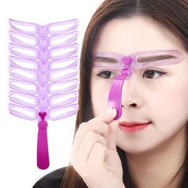 1 Juego de Plantillas para Dar Forma a Las Cejas 8 en 1 Reutilizables, Kit de Plantillas para Cejas auxiliares, Tarjetas de Aseo, Herramientas de...  
