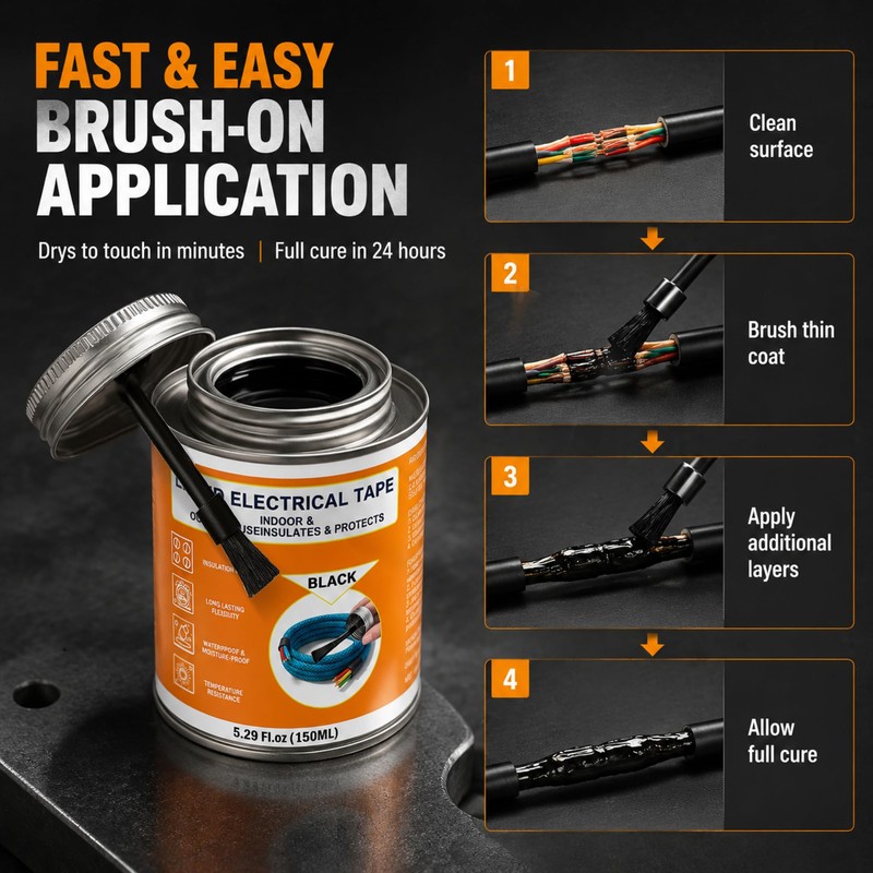 SEPOVICA 5.29 oz Liquid Electrical Tape Quick-Drying Insulating Glue with