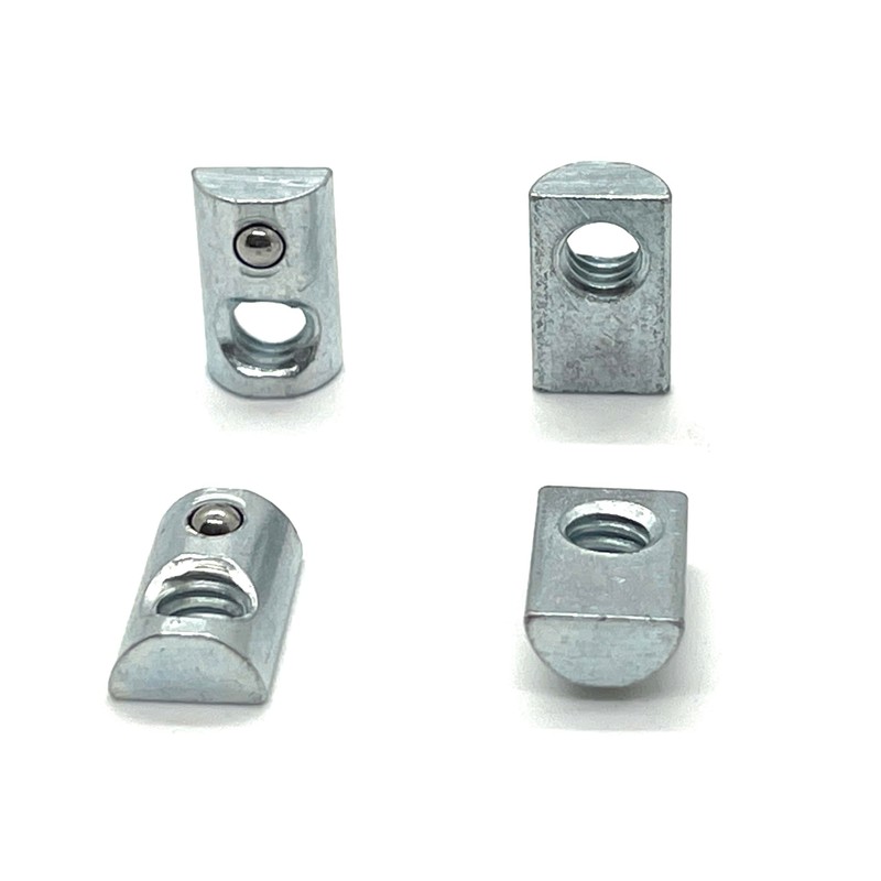 Roll-in T-Nut with Ball Spring | No Step | 1/4-20