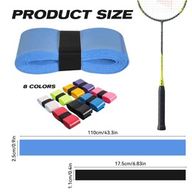 Pack of 8 Badminton Grip Tape Tennis Racket Grip Tape Tennis Grip Tape Badminton Racket Grip Tapes Tennis Overgrip Tennis Racket Grip Tape Squash Racket Tape Accessories Tennis Grip Tapes Tennis Band