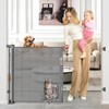 Retractable Dog Gate with Cat Door 55" Wide Retractable Pet
