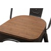 Baxton Studio Henri Vintage Rustic Industrial Style Tolix-Inspired Bamboo and