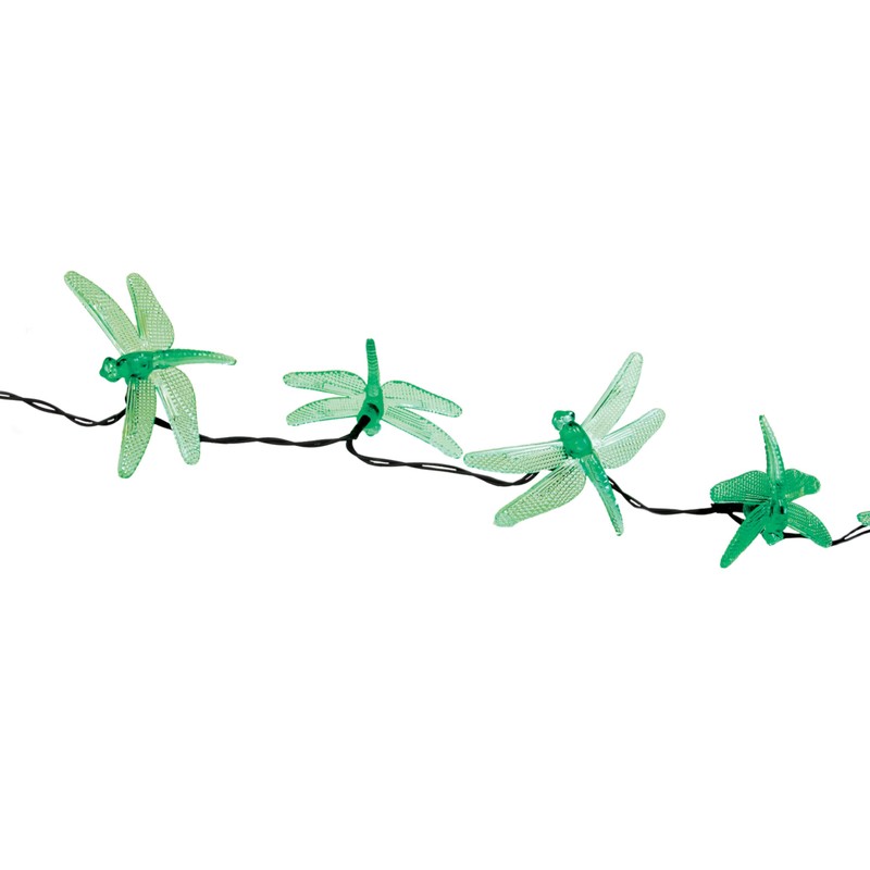 IdeaWorks Solar Dragonfly String Lights - Warm White