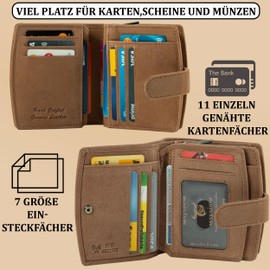 MATADOR Valencia Leather Purse Women's Medium Size with Elegant Gift Packaging Leather Purse Women's Medium Purse Women's RFID Purse Women's Leather Purse Women's Medium Size, light brown, Classic