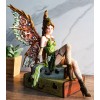 Ebros Gift Steampunk Aviator Fairy Sitting On Suitcases Figurine 9"H