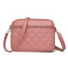 Cedar Eight Women's Heart Pattern Quilted Shoulder Bag, Pink