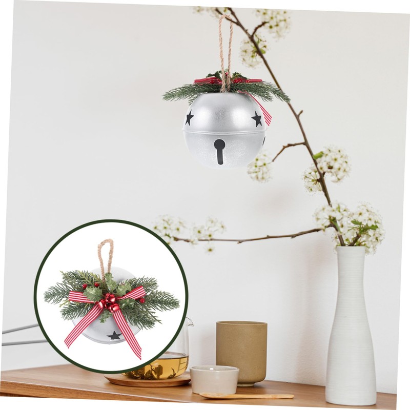FUNOMOCYA Christmas Bells Large Iron Crafted Bells for Tree Decor