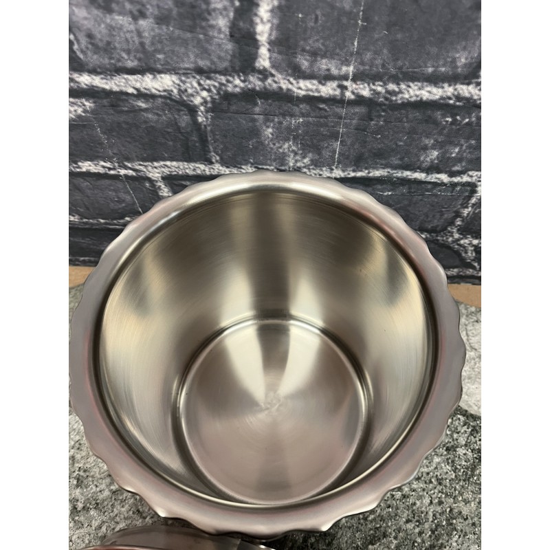 Threshold Silvertone 2.9L Stainless Steel Double Wall Ice Bucket Ribbed