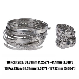 FSBNJKS 20pcs Universal CV Boot Clips Kit Stainless Steel Axle CV Joint Crimp Clamp