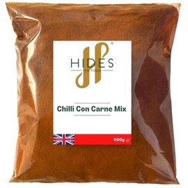 Hides Fine Foods - Chilli Con Carne Mix 500g - GMO Free - Suitable for Vegetarians - North Mexican Cooking - Tex-Mex - Family Favourite - Full of Flavour
