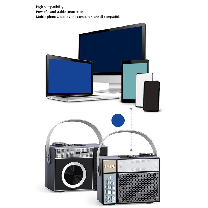 Bluetooth Speaker 5W Stereo Sound Modern Cute Pixels Style Portable
