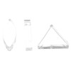 HOBBYIN 6Pcs Triangular Semicircular Rectangular Prism,Acrylic Concave and Convex Lens