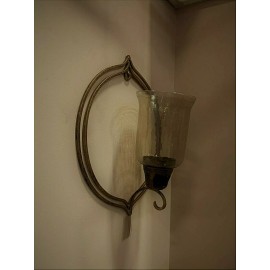 GLOBEDECOR GLOBEDEOCR 15.5" Metal Wall Scone Candle Holder Wall Mount Candle Holder Tuscan