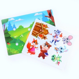 Russian Folk Tales: Teremok Fairy Tale with Reusable Stickers - Educational Russian Games for Kids - Russkie Skazki Activity Set