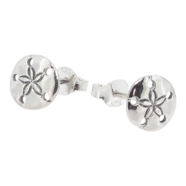 Touch Jewellery 925 Sterling Silver Sand Dollar Design Stud Earrings