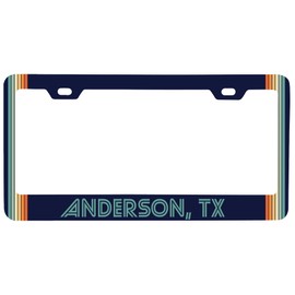 Anderson Texas Car Metal License Plate Frame Retro Design