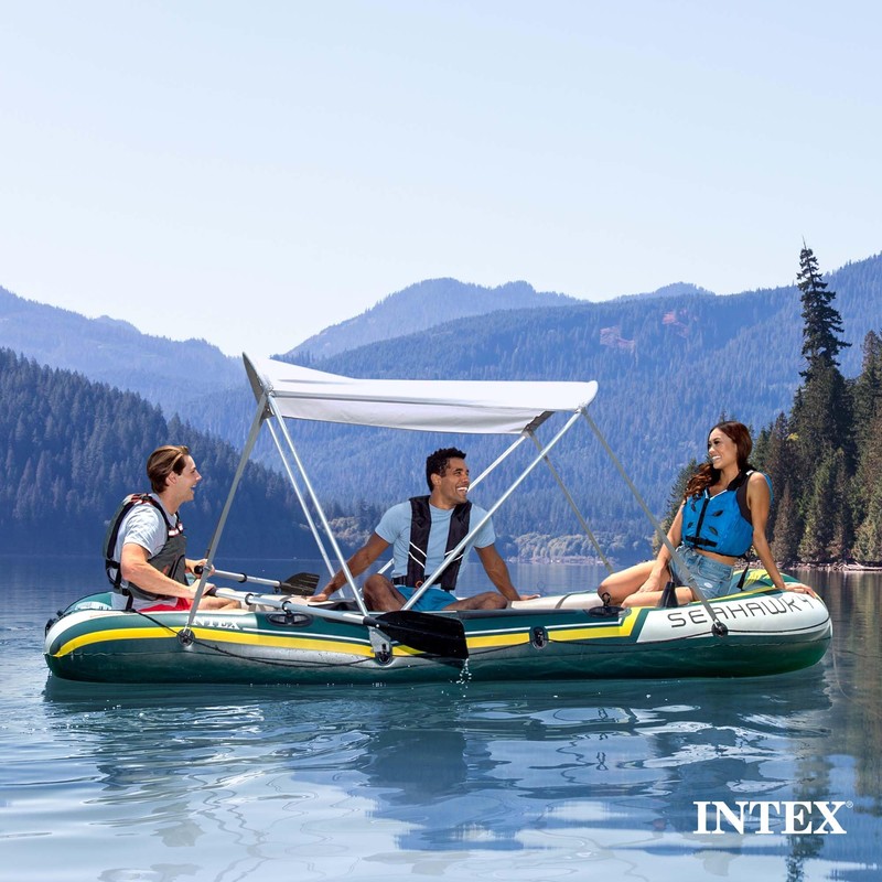 Intex Bimini Top Sun Shade Canopy Cover with Aluminum Frame