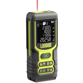 Laser Measure, LASGOO 60m/197ft Laser Measurement Tool, Laser Distance Meter with Ft/in/M Multiple Units, LCD Backlit Display, Pythagorean Mode, Area and Volume, Battery Included