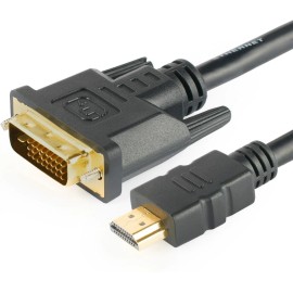 Fosmon 6FT HDMI to DVI D 24+1 Male Gold Adapter Cable HDTV Projector Laptop Cord Plug