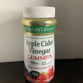 Nature's Bounty Apple Cider Vinegar Gummies 60 Ct. Raspberry Pomegranate 500mg