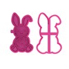 LissieLou Easter Rabbit Cookie Cutter and Stamp Easter Icing Stamp