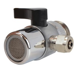 Tap Adaptor Switch Valve 1/2 Inch Nut x Aerator x 1/4 Inch Hose Two-Way Tap Quick Connection for Water Filter Kitchen Filter Osmosis System Aquarium Filter Osmosis