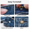 No-Sew Jeans Button Replacement Kit, 10 Sets Metal Snap Tack
