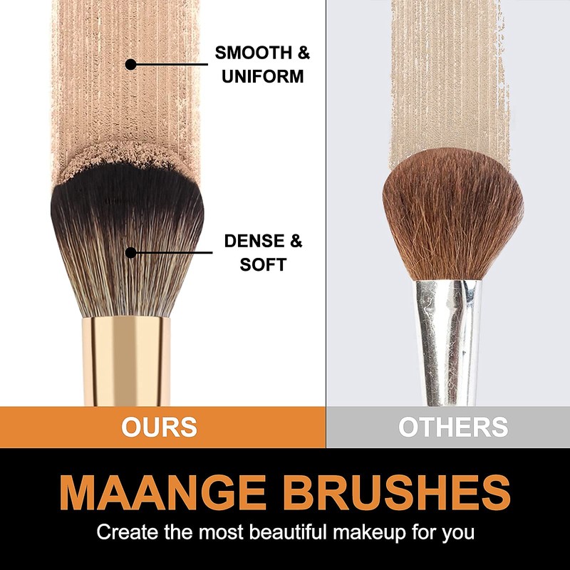 Brochas de Maquillaje Set 10 PCs Profesional Kit de Pinceles