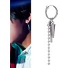 Tete Earrings Fake Earrings Chain Spike BTS Style Single Ear