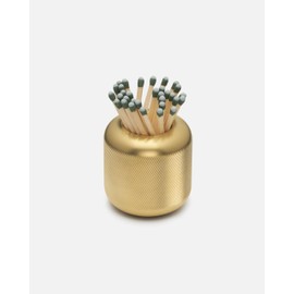 Craighill Match Striker - Decorative Match Holder with Striker, Match Cloche for Candles & Fireplace, Modern Home Decor, Solid Carbon Steel Construction - Brass