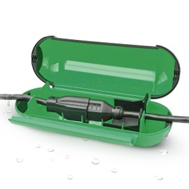 Outdoor Extension Cord Cover to Keep Electrical Plugs Dry and Intact - Plug Wire Protector for Cables Protect Connections (Green)
