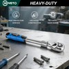 HOYETO 1/4" Extendable Ratchet Wrench, 72-Tooth Telescopic for Auto Repair