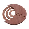 Wooden Disc Calendar Dark Brown Rotatable Disc Natural Wood Vintage