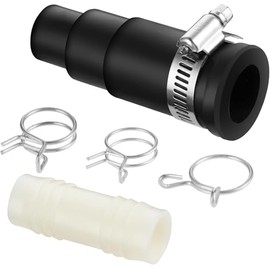 Garbage Disposal Dishwasher Connector Kit, Dishwasher Drain Hose Adapter for Garbage Disposal Dishwasher Connector, Include 1 Inlet Connector, 1 Hose Clamp and 3 Spring Clamps