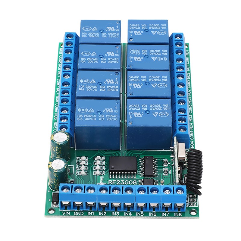 Remote Control Module 8 Channels 433.92MHz Multifunctional 100m Fixed Encoding