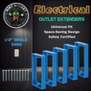 Mint Bucket Brands 1/2" Single Gang Receptacle Box Extenders, UL
