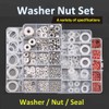 CONPHERON 690 Pieces Red Steel Paper Fibre Flat Washers Set