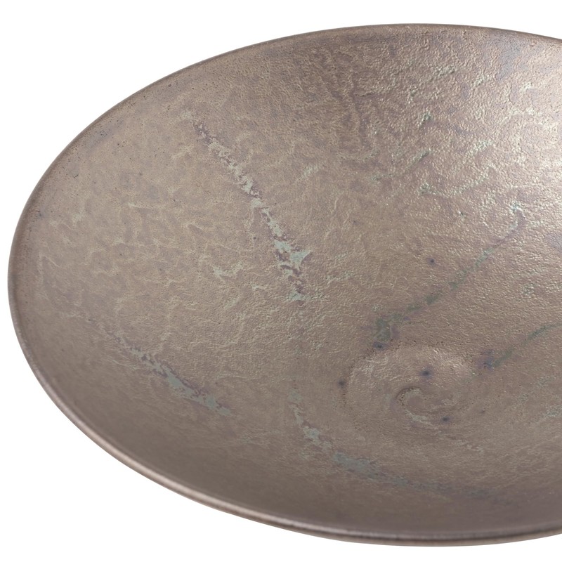 Marui Pottery MR-3-4081 Shigaraki Ware Hechimon Bowl, Diameter Approximately 6.7