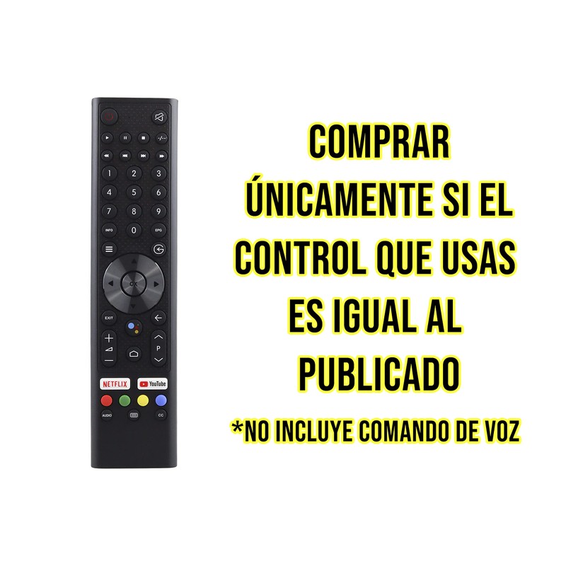 Control Remoto SANSUI Smart TV 4K Android TV