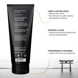 Blackwood For Men BioFuse Hair Sculpting Gel - Men's Hair Styling Product for All Hair Types - Long Lasting Hold - Natural Vegan Formula - Sulfate Free, Paraben Free, & Cruelty Free (7.76 Oz)