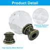 Seimneire Diamond Crystal Glass Lamp Finials, Clear Lamp Shade Top