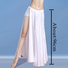 Women Chiffon Belly Dance Long Skirt with Underwear Split Satin