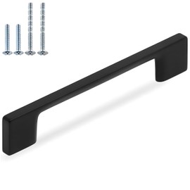 Syngrow 1 Pack Cabinet Pull Handles 5 Inch (128mm) Hole Centers Matte Black Kitchen or Bathroom Cabinet Door Handles Drawer Pulls and Dresser Knobs for Cupboards Furniture Hardware SG1910-128-MB-1