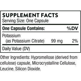 Thorne Research - Potassium Citrate - Highly-Absorbable Potassium Supplement for Kidney, Heart, and Skeletal Support - 90 Capsules