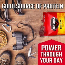 Jack Link's Beef Jerky, Teriyaki – Flavorful Everyday Snack, 10g of Protein and 80 Calories, Made with 100% Beef, Soy, Ginger and Onion – 96% Fat Free, No Added MSG** – 9 Oz. (Pack of 2)