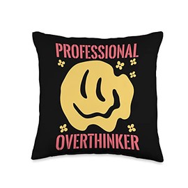 Professional Overthinker, Funny Overthinking Costumes Throw Pillow