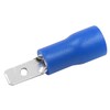 Baomain 0.11" Blue Male Insulated Spade Wire Connector Electrical Crimp