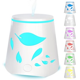 Essential Oil Diffuser 7 Color Changing Led Lights - Portable Ultrasonic Cool Mist Aromatherapy Oils Humidifier - Auto Shutoff Best Aroma Diffusers for Home Office Kids and Spa up to 800 sq ft Room