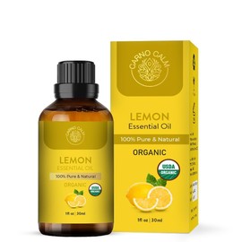 Carno Calm Lemon Essential Oil 30ml - Pure, Natural, Cold Pressed & Undiluted -Use in Aromatherapy Diffusers for Mood Lifting - 1 fl. Oz